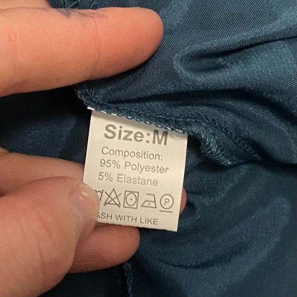 American Vintage Blue Lace Trim Slip Dress - Picture 4 of 4